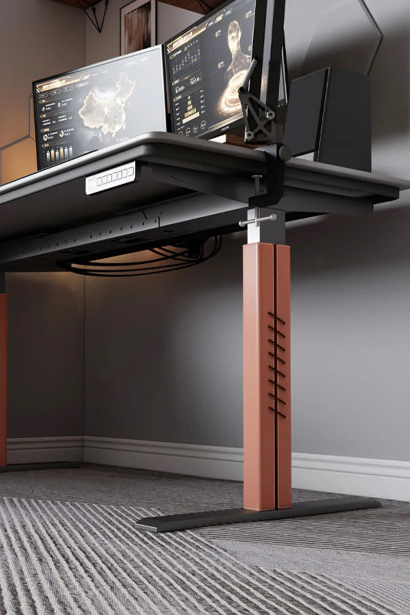 Leather Socket Adjustable Modern Desk