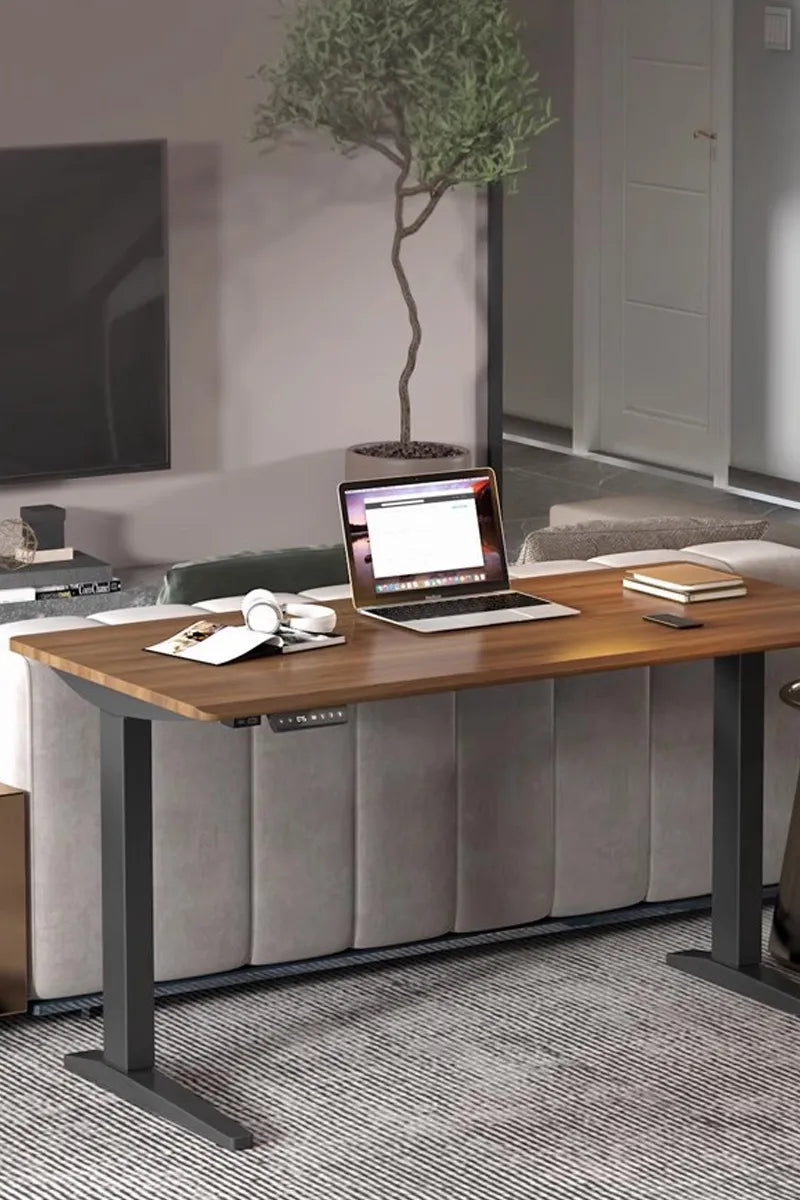 Solid Wood Adjustable Office PC Table