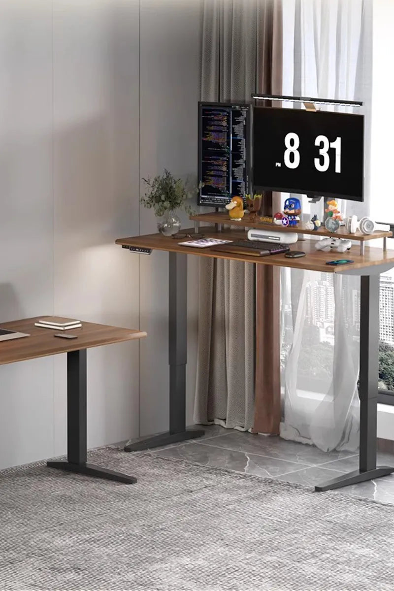 Solid Wood Adjustable Office PC Table