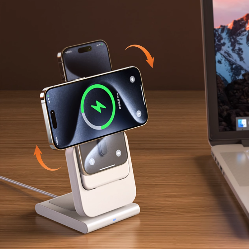 Updesk Magsafe 3-in-1 Portable Apple Wireless Charger Dock