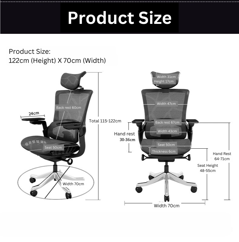 Ergonomic chair with back support Singapore